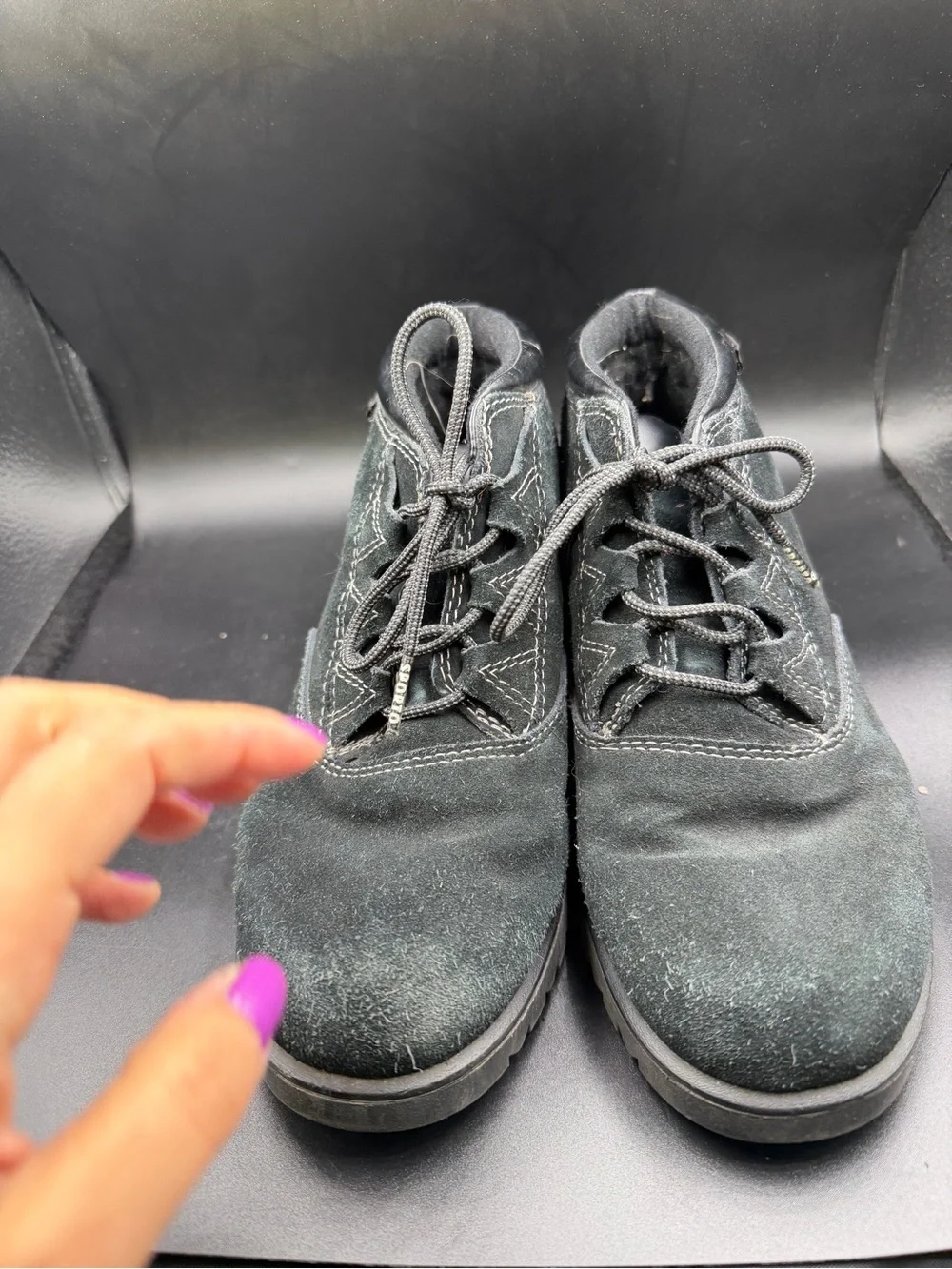 Sporto Black Suede Chukka Lace-Up Boots